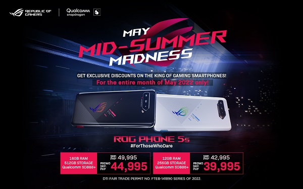 ROG Phone 5s: P 5,000 Off This May Mid-Summer Madness Promo