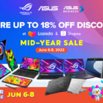 From June 6 to 8, ASUS and ROG fans can enjoy as much as 18% discount on Lazada and Shopee