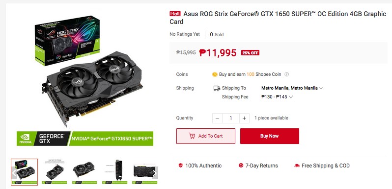 Asus ROG Strix GeForce GTX 1650