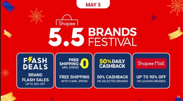 Shopee 5.5 Brands Festival: Exclusive Deals & Discounts from Your Favorite Brands!